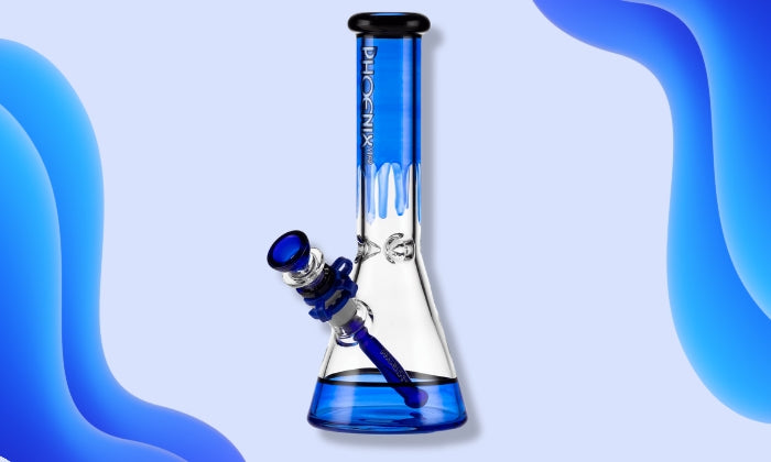 Blue beaker bong
