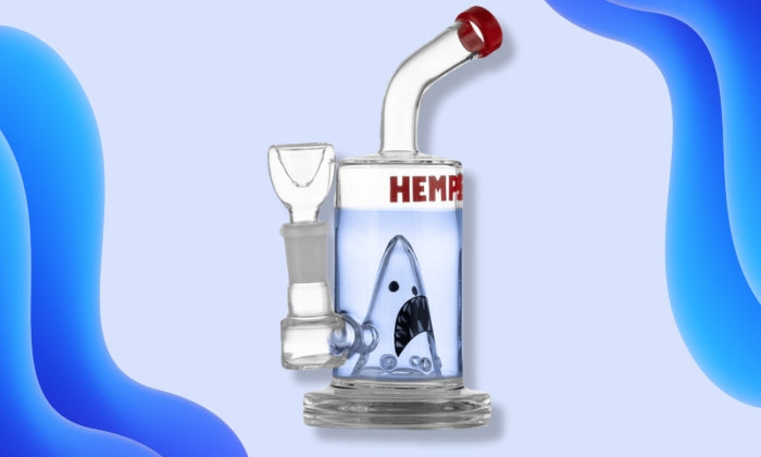 Blue shark bong