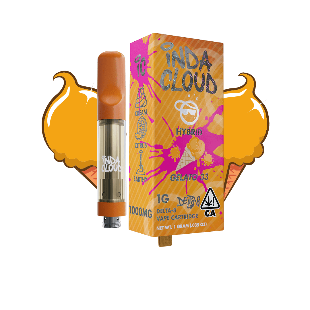  Indacloud - Gelato 33 Delta 8 Vape Cart 