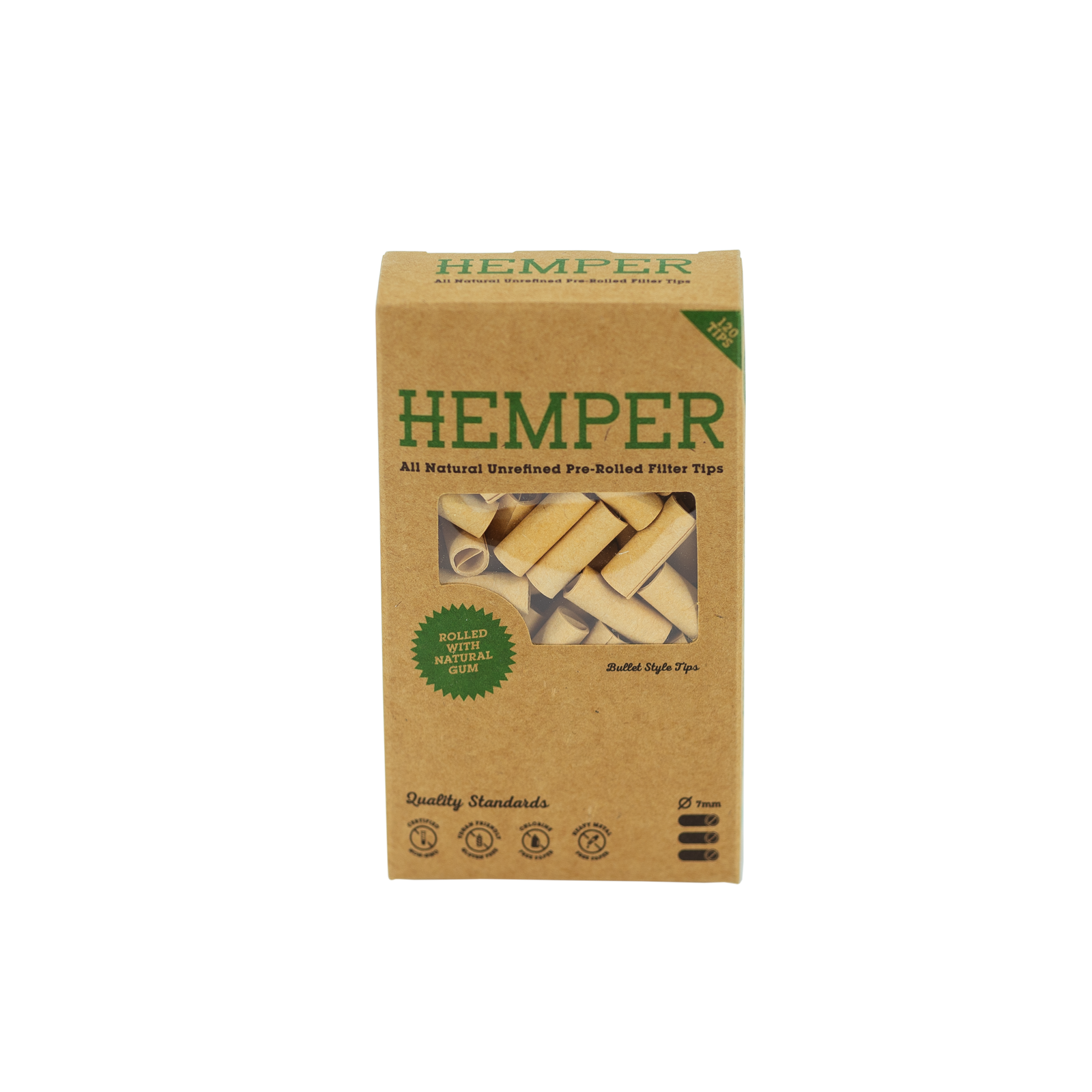  HEMPER - Pre-Rolled Bullet Filter Tips - 120ct 