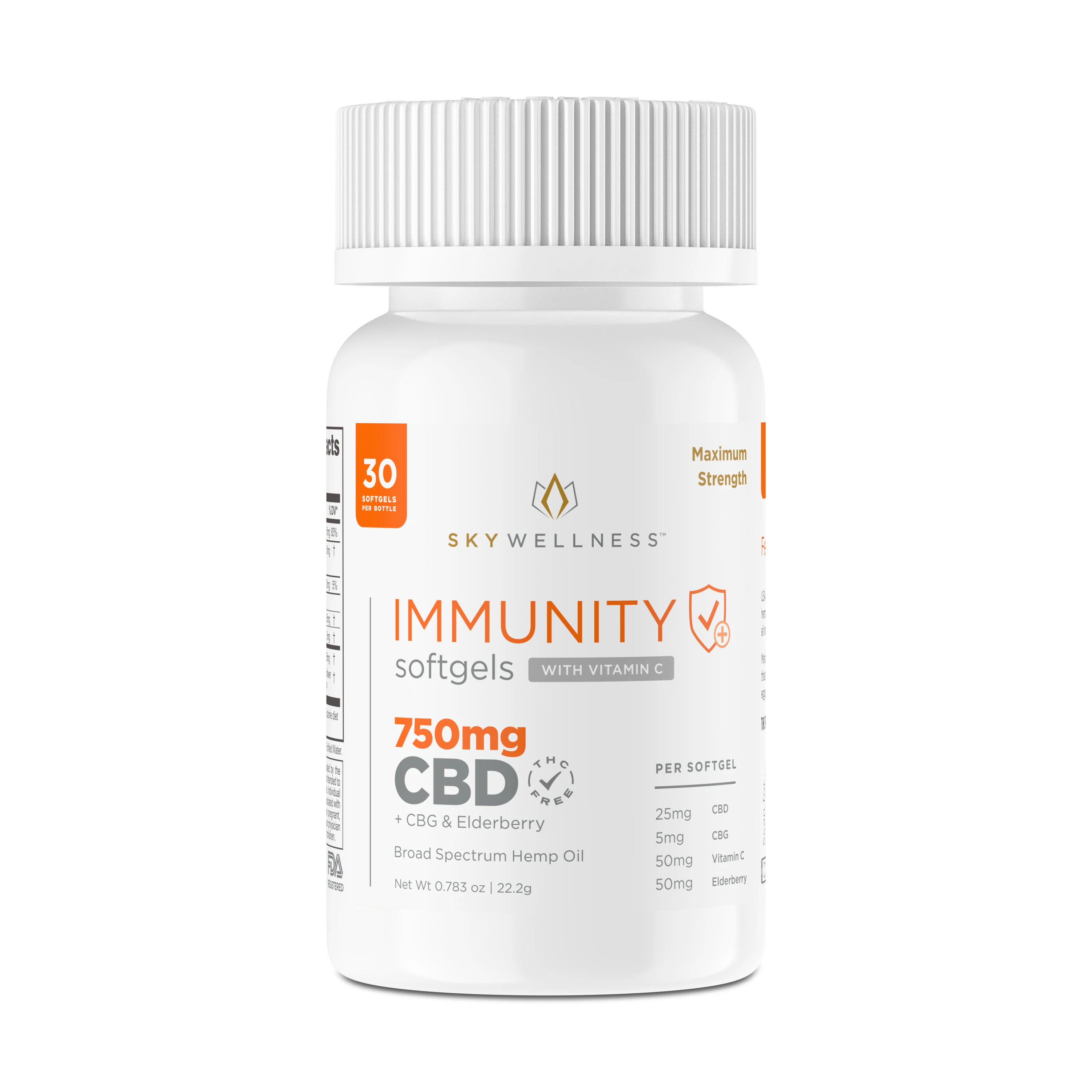  Sky Wellness - CBD + CBG/Eldberry Immunity Gummies | 750MG 