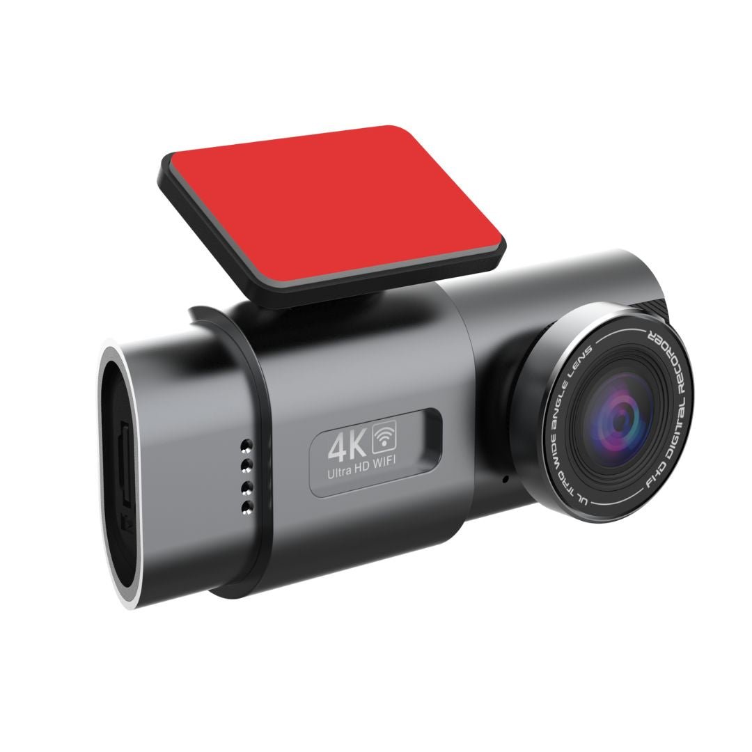4K Dashcam med Fuld HD Bagkamera, App, Wifi, Motion detection, G-sensor og meget mere