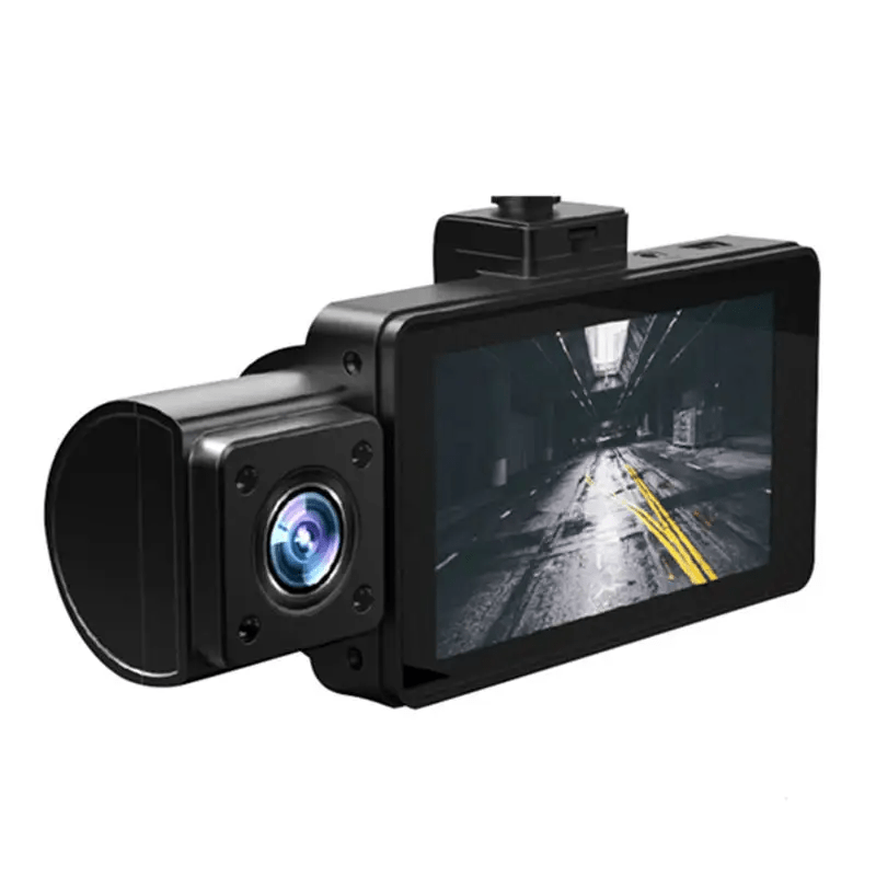 2K Dashcam med 3 kameraer & 3'' IPS skærm, Bevægelses censor og meget mere
