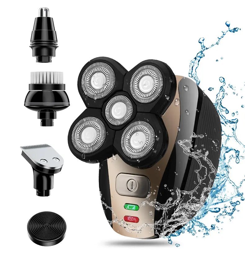 5 i 1 Shaver, skullshaver/Næse/øre trimmer/ Ansigtsrenser/Ansigtsmassage/ trimmer