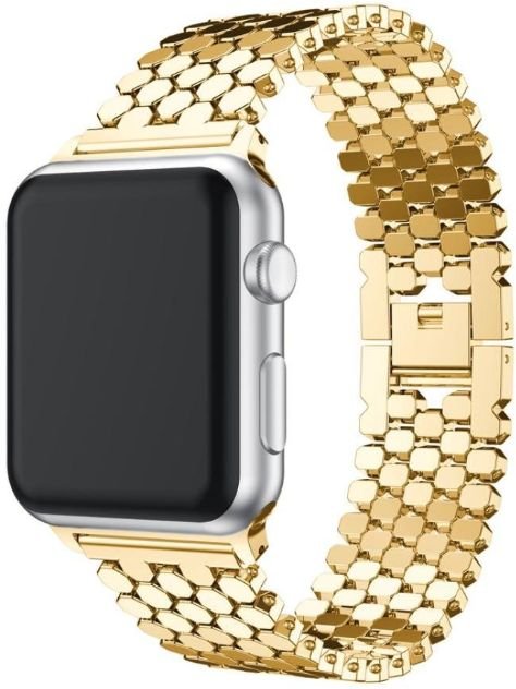 Billede af Apple Watch Dotted Rustfri Stål Rem Guld (38/40 mm)