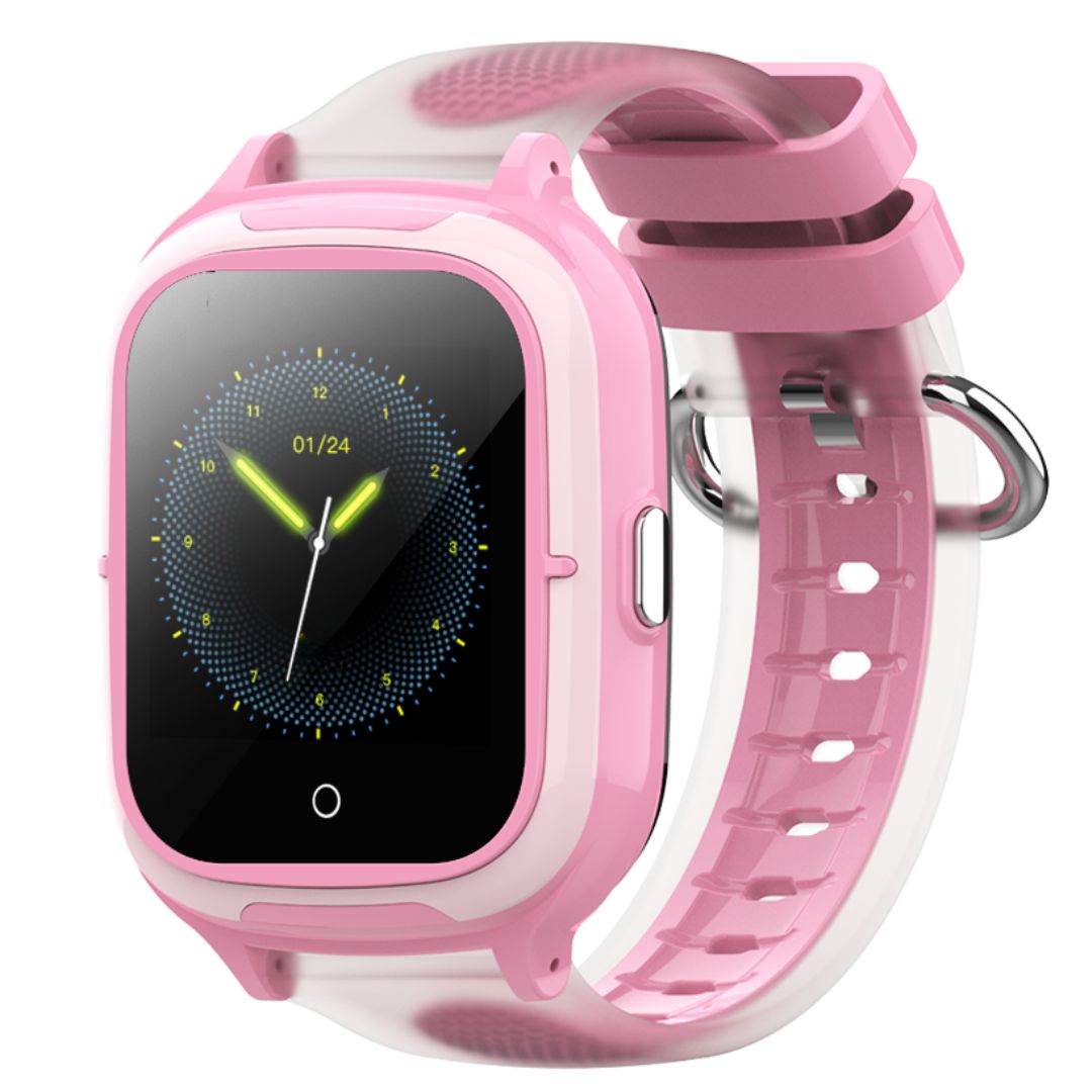 Se Børne Smart Watch- Pink - 4G, GPS tracker, Kamera, SOS funktion & meget mere hos iHero.dk