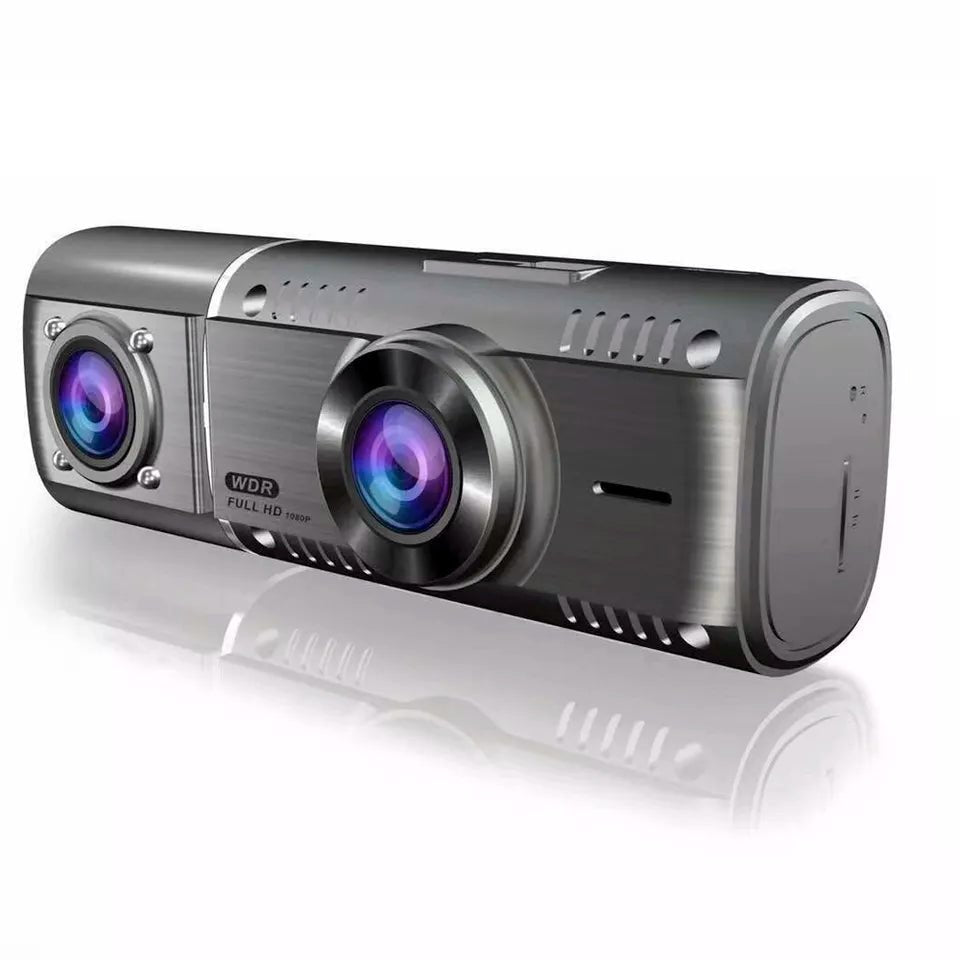 Fuld HD Dashcam med 2 kameraer & 1.5'' LCD skærm, Bevægelses censor og meget mere
