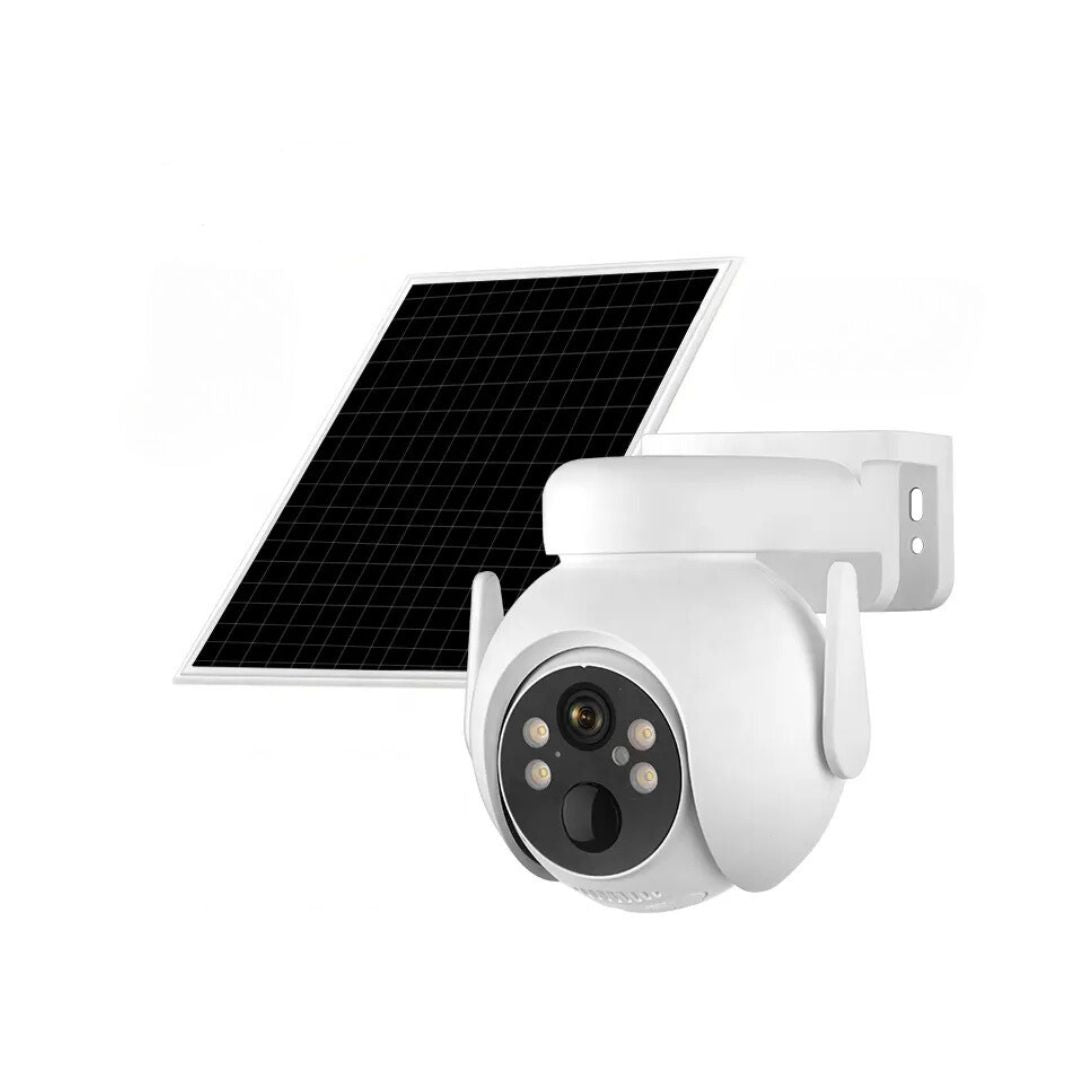 Fuld HD Overvågningskamera med 4G, PTZ drejefunktion, Solcelle, app og meget mere