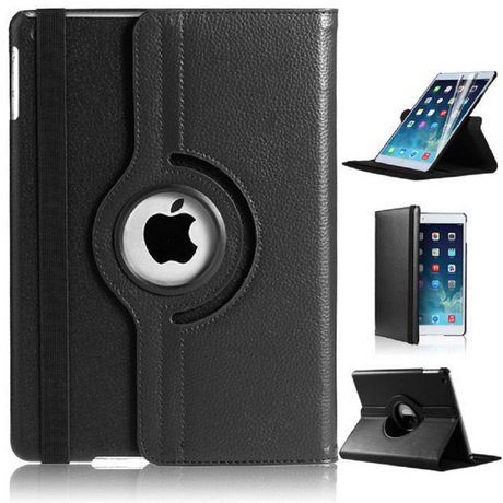 Billede af iPad 2, 3, 4 PU Læder Roterbart Flip cover Sort