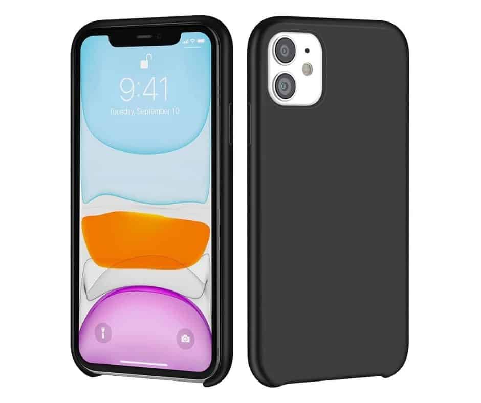 Billede af IPHONE 11 LIQUID SILIKONE COVER - Sort