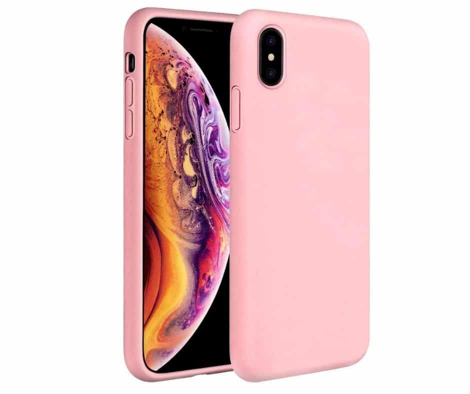 Se IPHONE XS Max LIQUID SILIKONE COVER - Pink hos iHero.dk