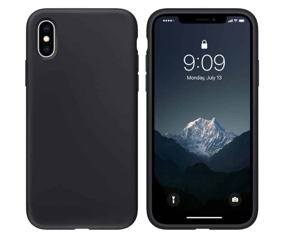 Billede af IPHONE X/XS LIQUID SILIKONE COVER - Black