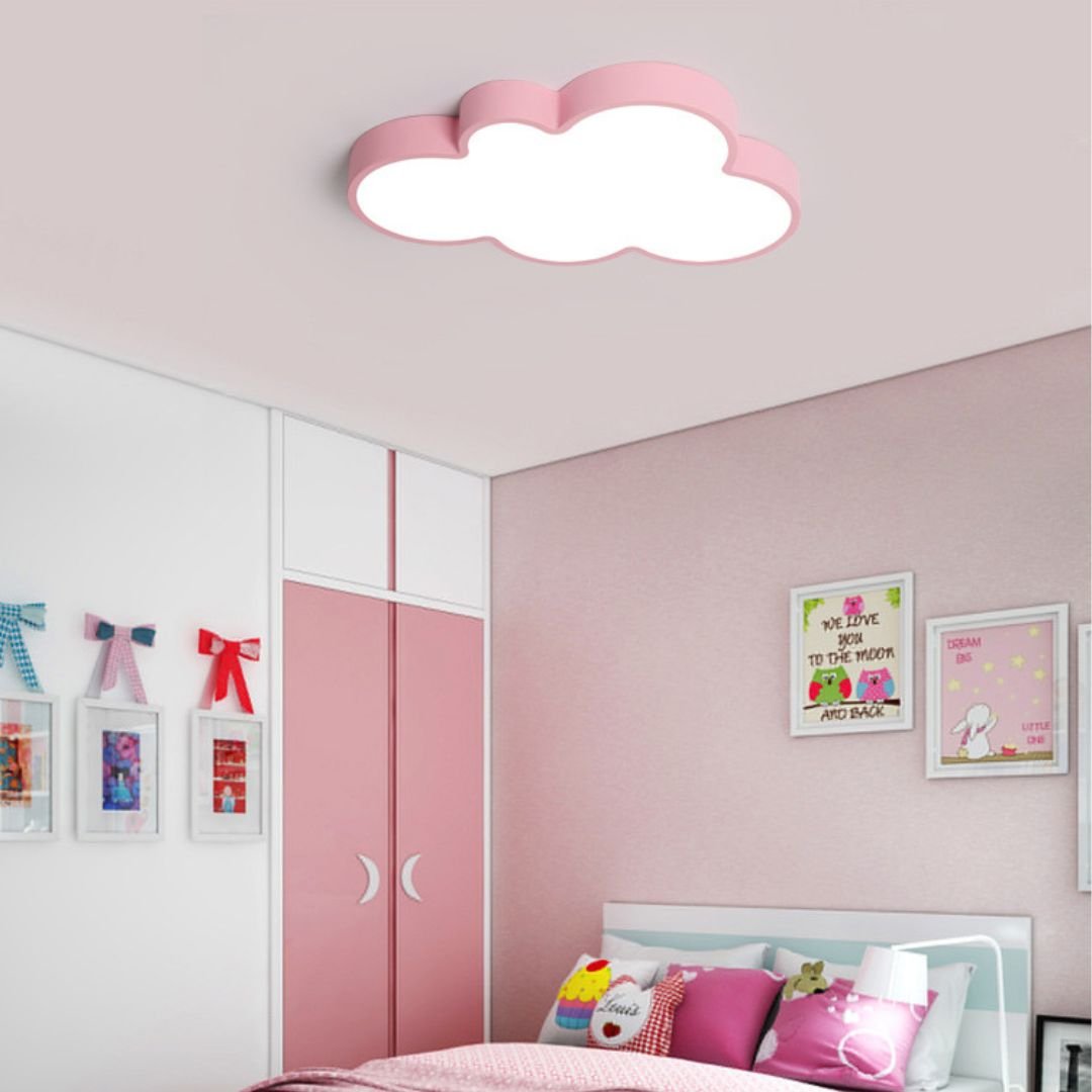 Billede af Lyserød sky børne lampe - Perfekt til børneværelset