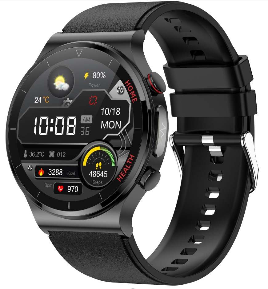 VivoPulse 360 - Vandtæt Smartwatch med EKG, Blodtryk, Blodiltnings måler og meget mere