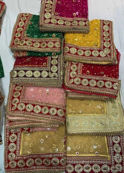 bridal dupatta designs