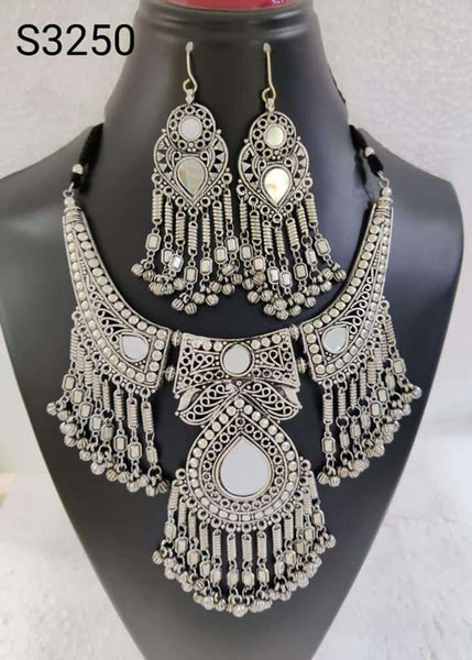 silver necklace set