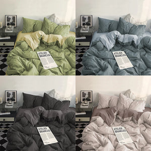 Washed Cotton Bedding Set - Brickell Mall