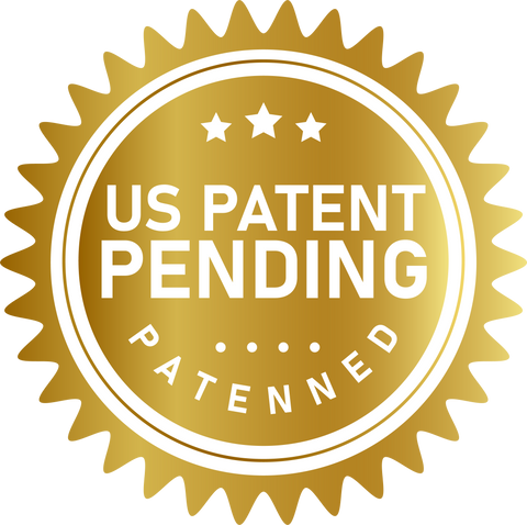 Patenting pending design, sac de fleurs, gold patent pending logo