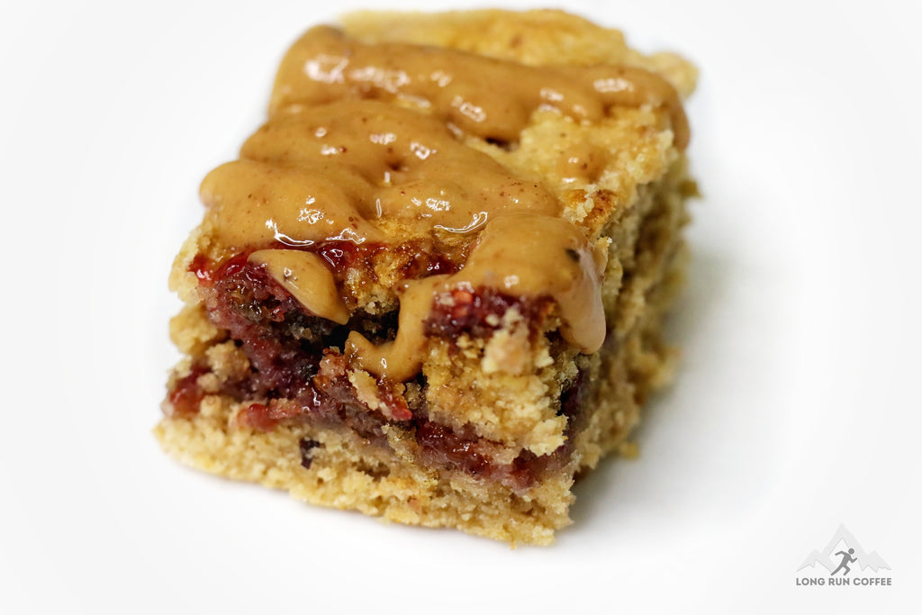 PB&J Coffee Blondie Bars Recipe