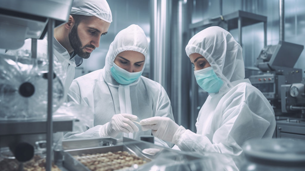 Muslim scientist in a supplement factory conducting Halal certification