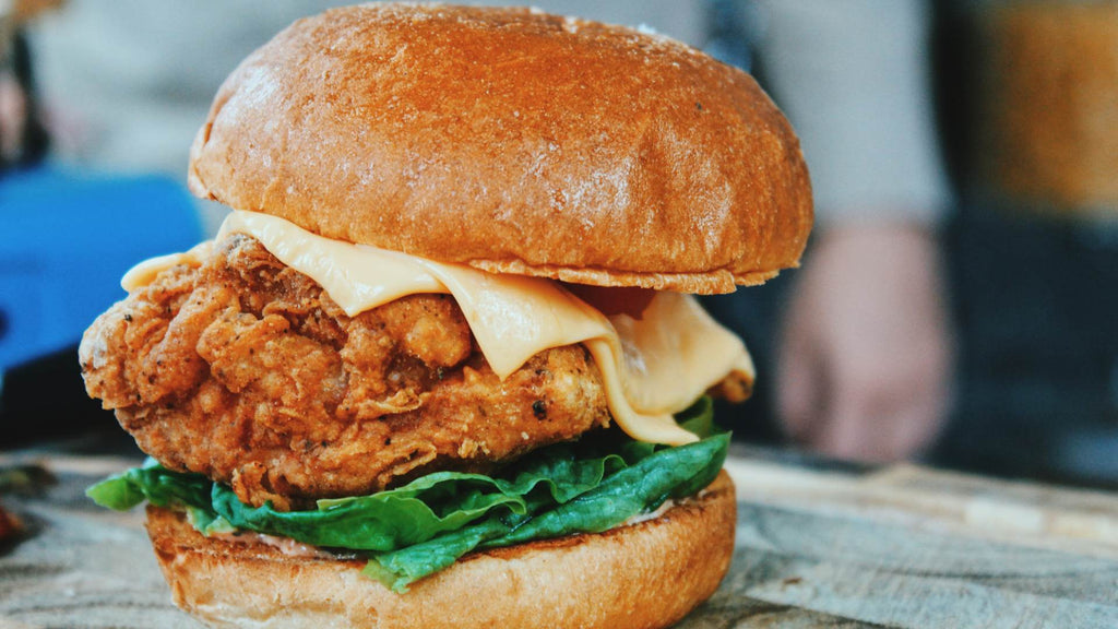 Haram fried chicken burgers are served in some countries