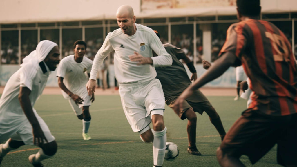 Zinedine Zidane with other Muslim football players