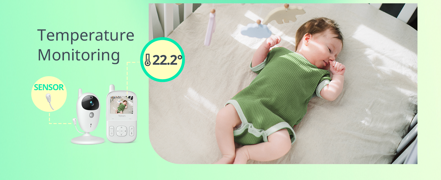 yoton YM04 portable baby monitor temperature monitor