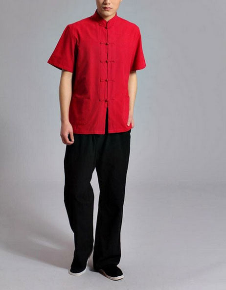 Red Short Sleeved Tai Chi Shirt – Wudang Store