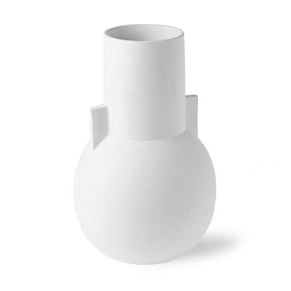 Hero Modern Vase - Smooth Matt White (medium) – Mink Interiors