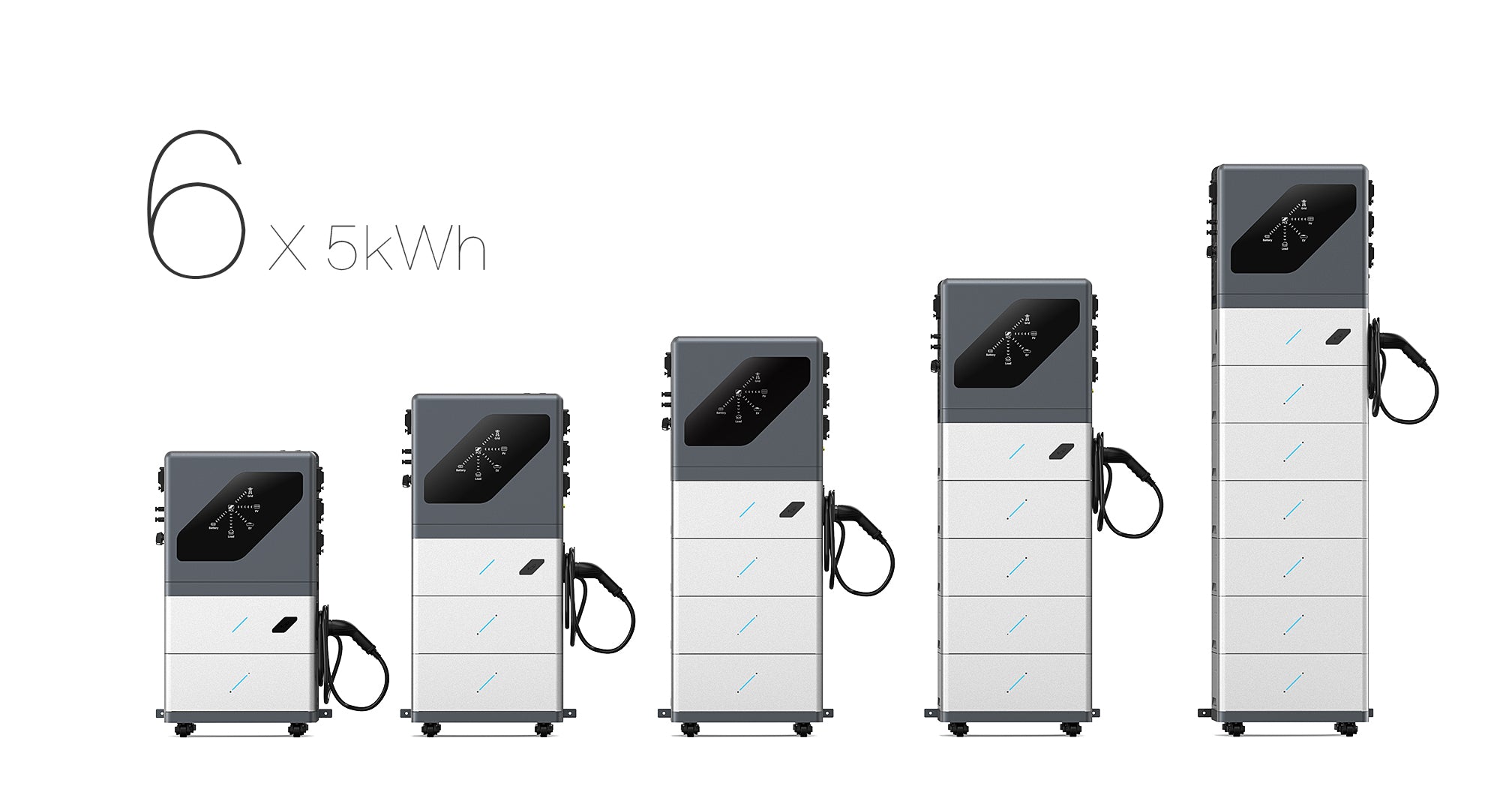 Modularer Aufbau für gute Erweiterbarkeit, bis zu 6 Batteriemodule parallel.