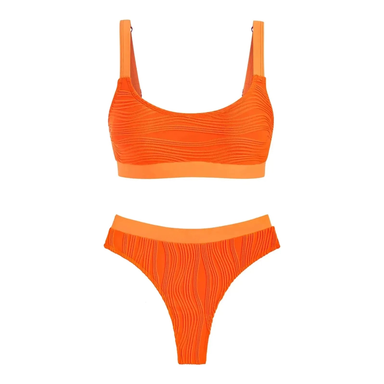 Aneta Set - Stilvolles Orange Bademode Bikini Set Elegare