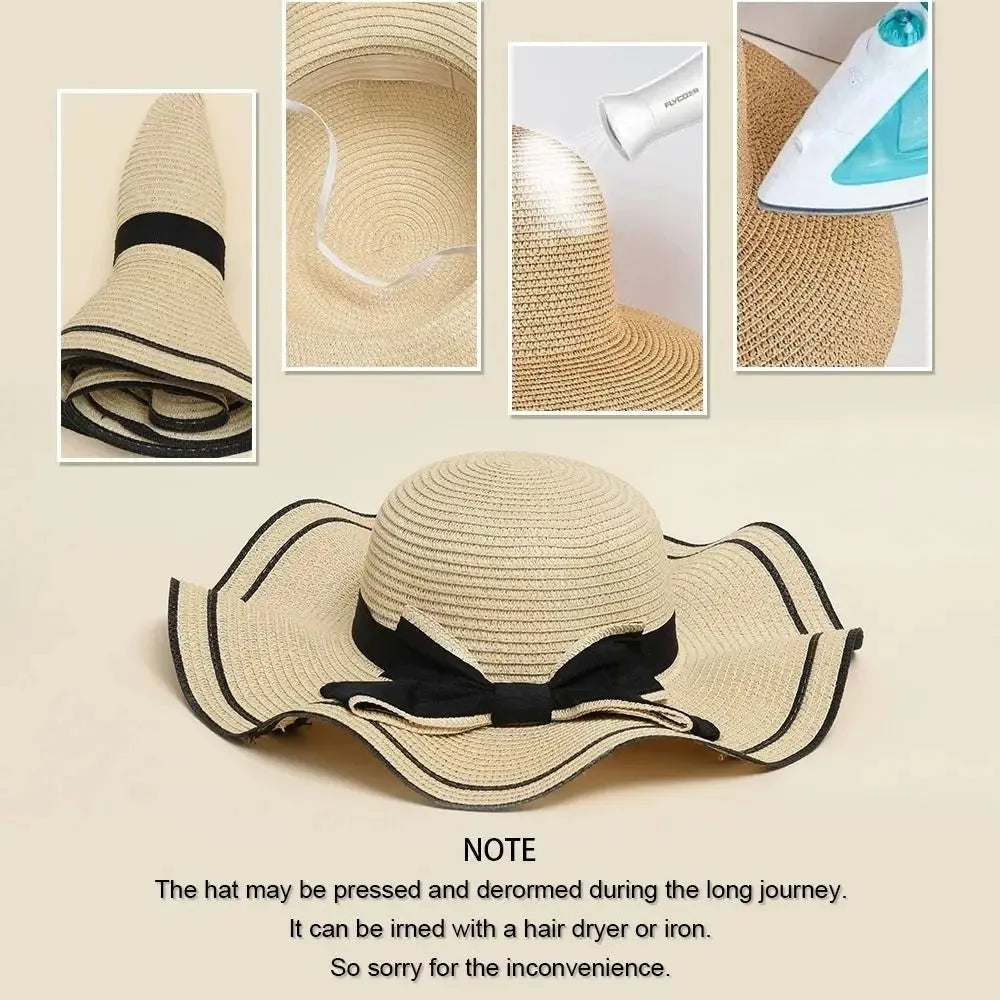 Aliza StrawHat - Women Casual  BowtieTravel Beach Hat Elegare