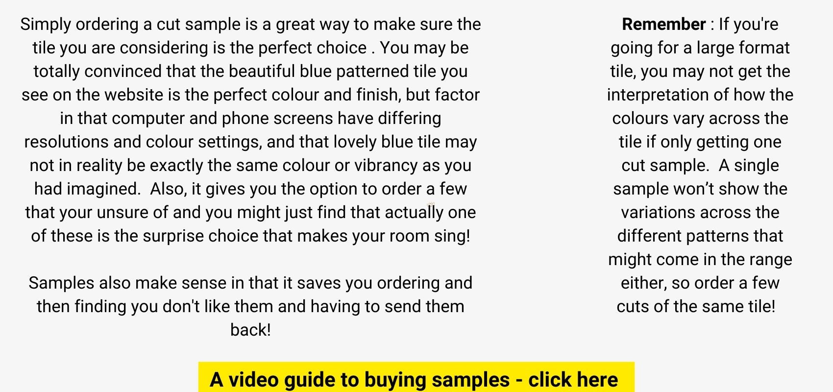 a guide to buying samples
