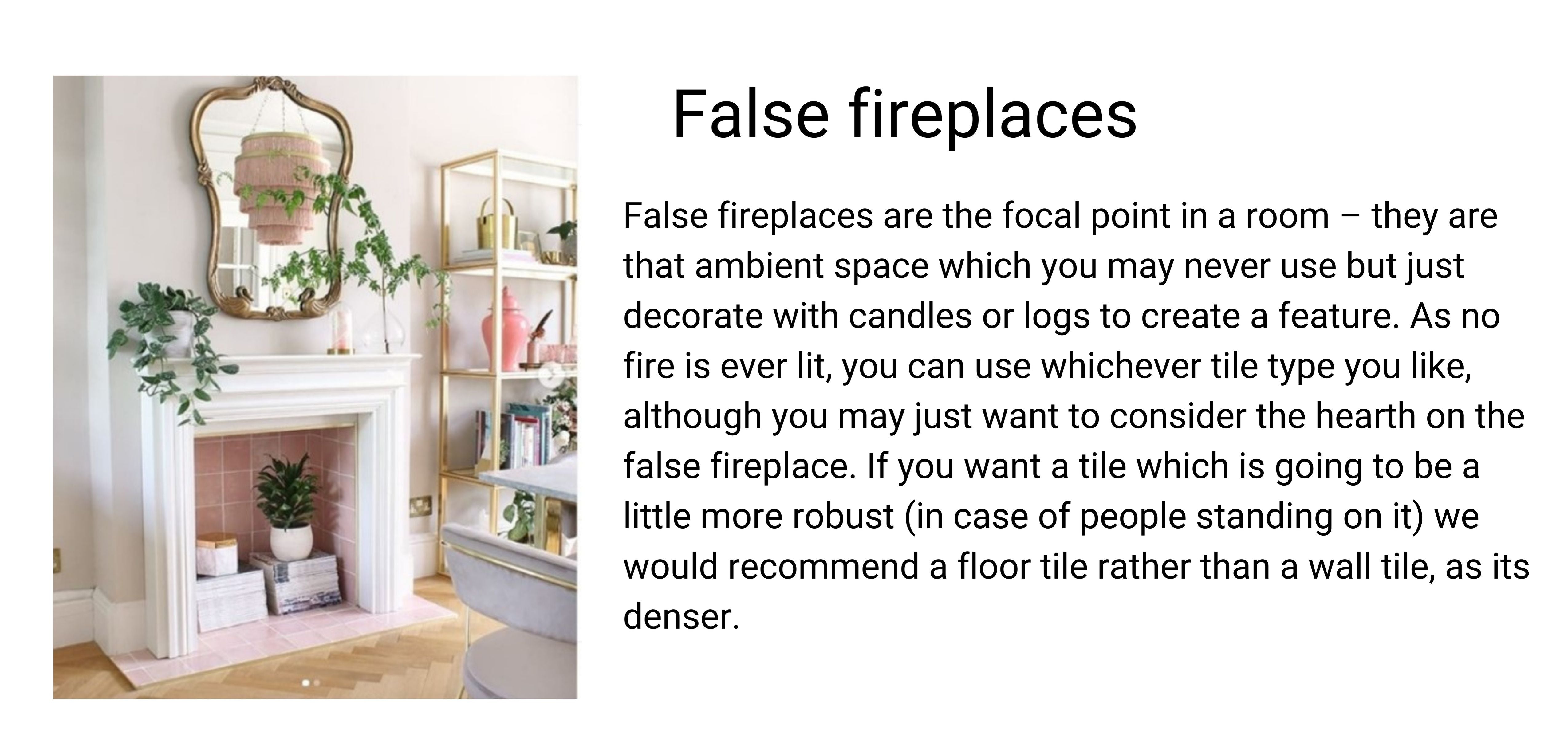 picture of a false fireplace