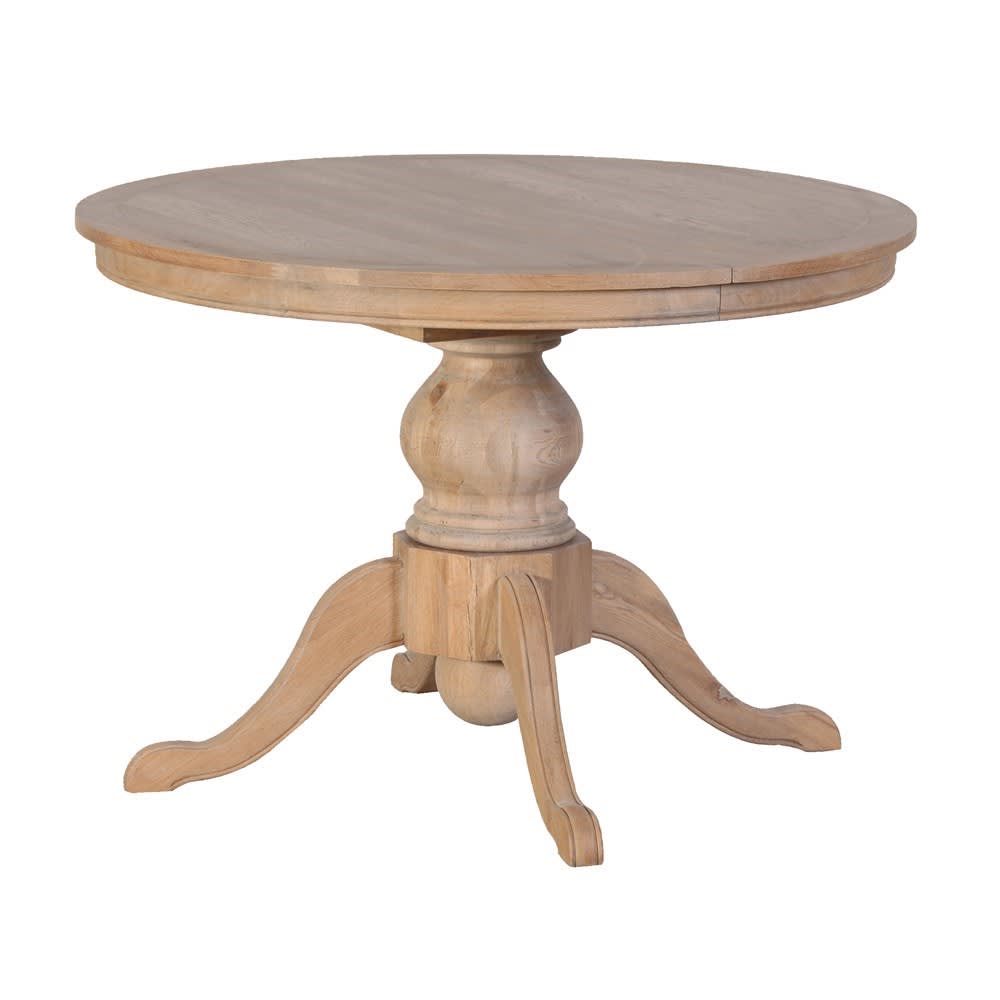 Round Weathered Oak Extending Dining Table Interiosity Home Boutique