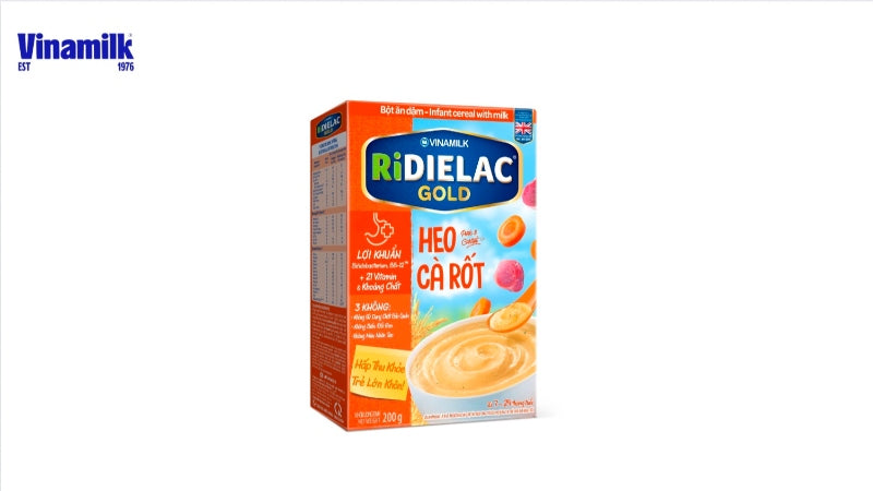 Bột ăn dặm RiDielac Gold heo, cà rốt