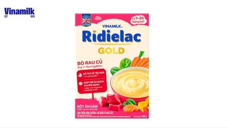 Bột ăn dặm RiDielac Gold bò, rau củ