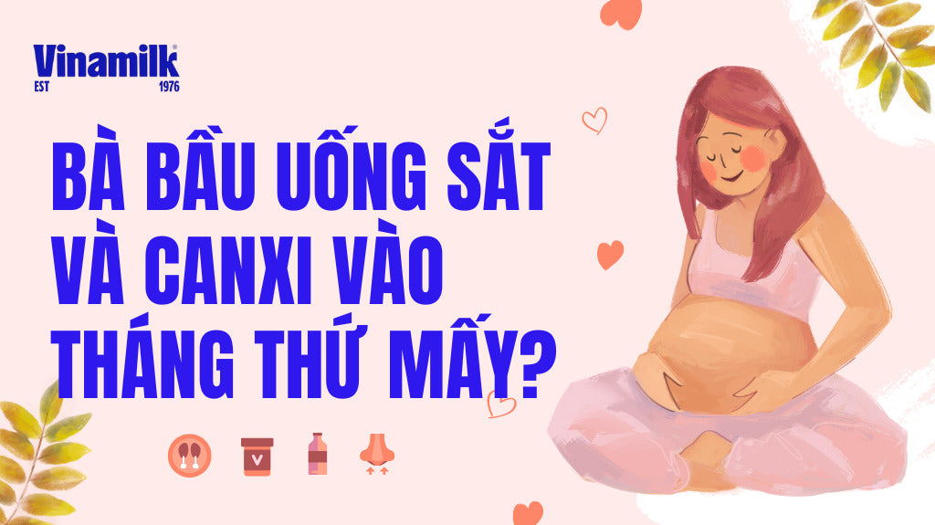 Bà bầu uống sắt và canxi vào tháng thứ mấy?