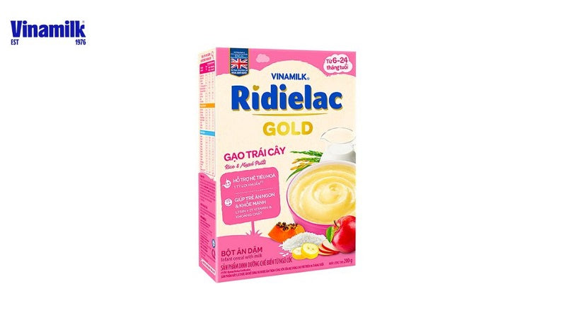 Bột ăn dặm Ridielac Gold gạo trái cây