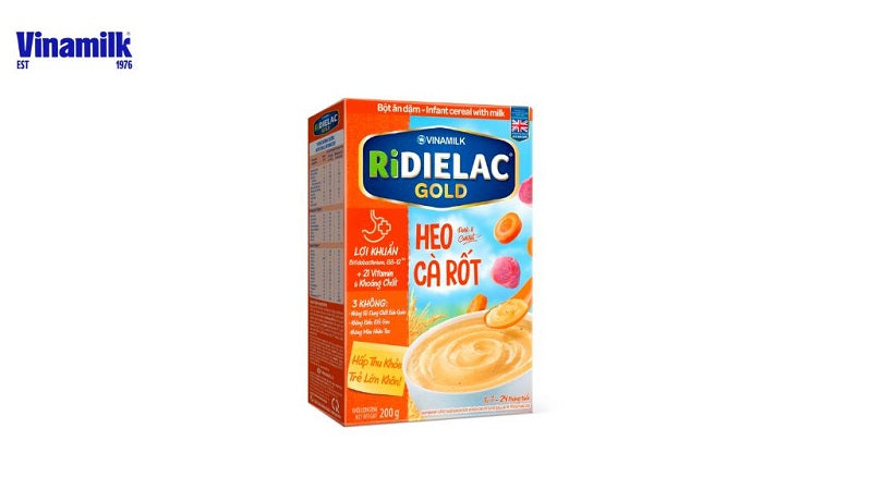 Bột ăn dặm Ridielac Gold heo cà rốt