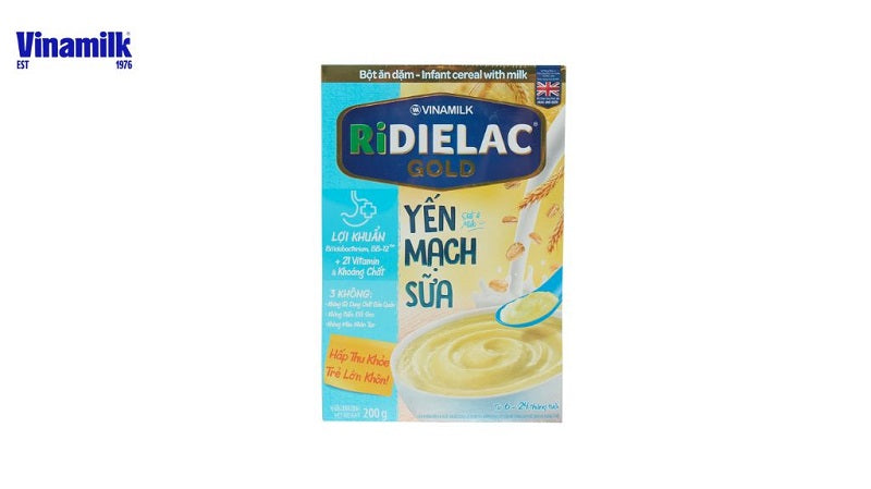 Bột ăn dặm Ridielac Gold yến mạch sữa