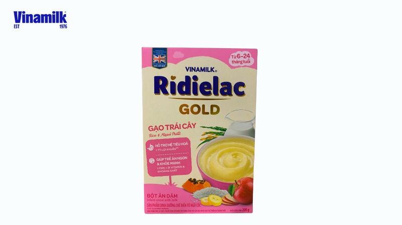 Bột ăn dặm Ridielac Gold gạo trái cây