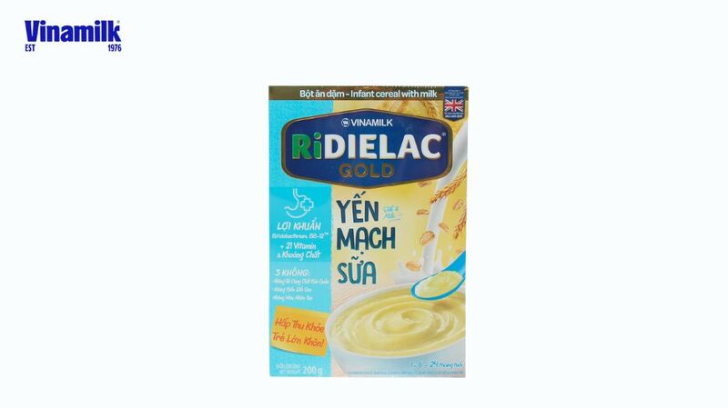 Bột ăn dặm Ridielac Gold yến mạch sữa