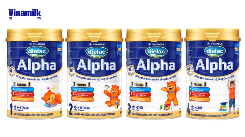 Các loại sữa cho trẻ Dielac Alpha