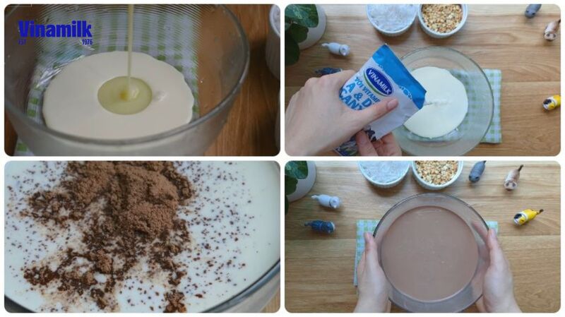 Các bước thực hiện kem milo sữa đặc đơn giản