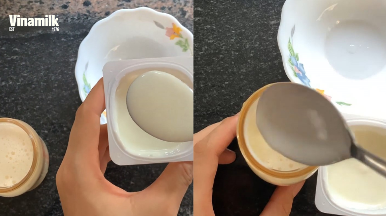Trộn sữa công thức với 2 - 3 muỗng sữa chua và mang đi ủ