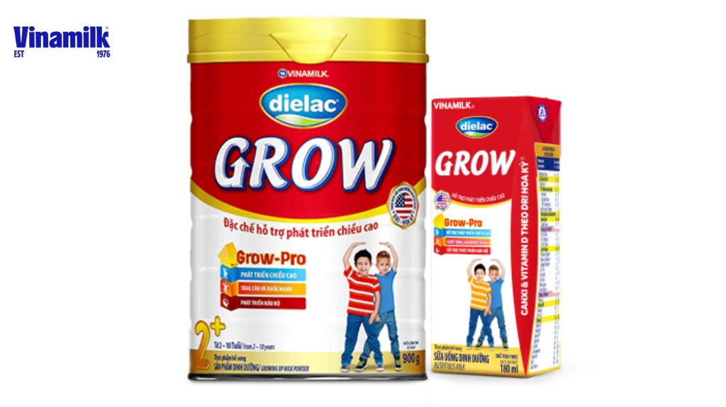 Dielac Grow chứa nhiều Canxi và Vitamin D