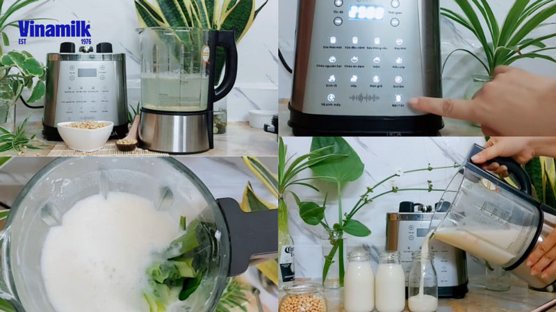 Nấu sữa đậu nành bằng máy nấu sữa hạt