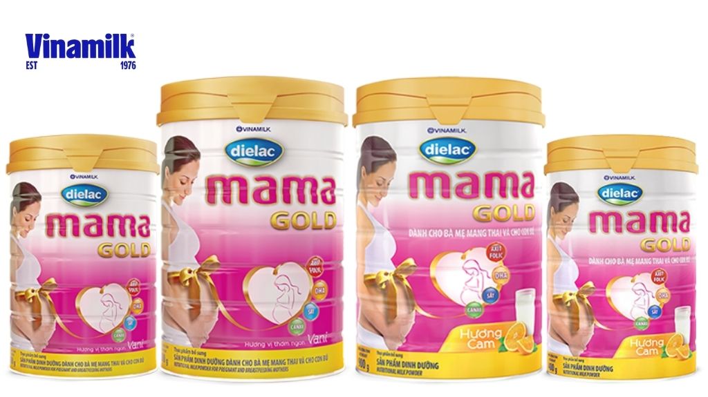 Sữa bầu Dielac Mama Gold dạng bột hộp thiếc