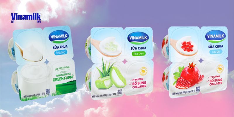 các loại sữa chua ăn Vinamilk